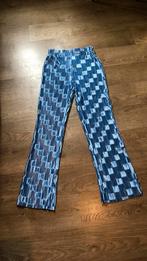 Mooie hippe blauwe broek met apart design, Lang, Blauw, Ophalen of Verzenden, Zo goed als nieuw