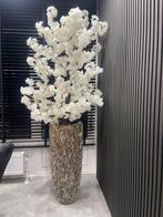 LUxe vazen met bloesem boom, Huis en Inrichting, Woonaccessoires | Vazen, Ophalen of Verzenden, Wit, Aardewerk of Porselein, Minder dan 50 cm