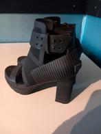 Te gekke Sorel sandalen. Gitzwart, Verzenden, Zwart, Zo goed als nieuw, Sandalen of Muiltjes