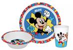 Mickey Mouse Kinderservies met Beker - Magnetron, Nieuw, Overige typen, Ophalen of Verzenden