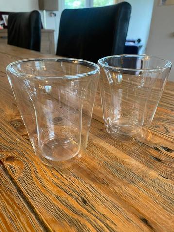 * nieuw * mooie dubbelwandige koffie of theeglazen beschikbaar voor biedingen