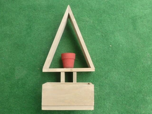 NIEUW 5 mooie houten kerstdecoratie KERSTBOOM groen 45 cm, Ophalen of Verzenden, Nieuw