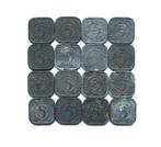 Nederland lot met 16 stuivers WWII (zink), Postzegels en Munten, Munten | Nederland, Ophalen of Verzenden, Koningin Wilhelmina