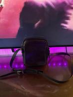 Heren leer kangerou schouder tas, Ophalen of Verzenden, Zo goed als nieuw, Zwart, Leer