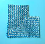 Kinderponcho blauw en groen gestreept, Ophalen of Verzenden