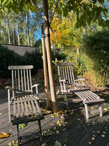Houten Ligstoelen Set (2 stuks) beschikbaar voor biedingen