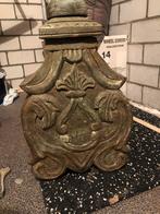 Decoratieve staande houten kandelaars 2 stuks, Huis en Inrichting, Woonaccessoires | Kandelaars en Kaarsen, Ophalen, Gebruikt