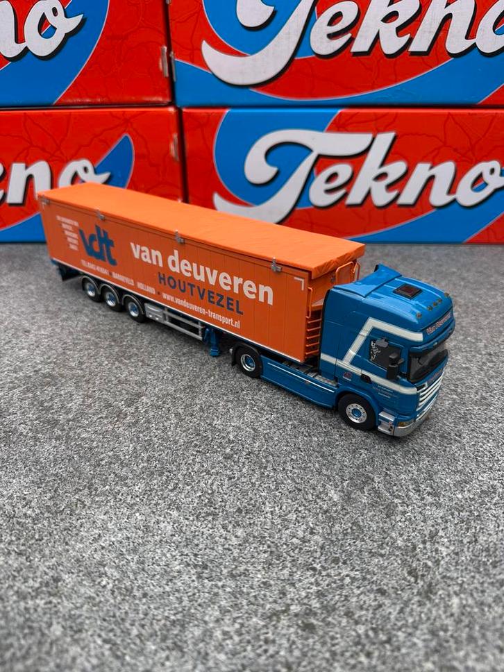 WSI Scania Van Deuveren Houtvezel, Hobby en Vrije tijd, Modelauto's | 1:50, Zo goed als nieuw, Bus of Vrachtwagen, Wsi, Ophalen of Verzenden