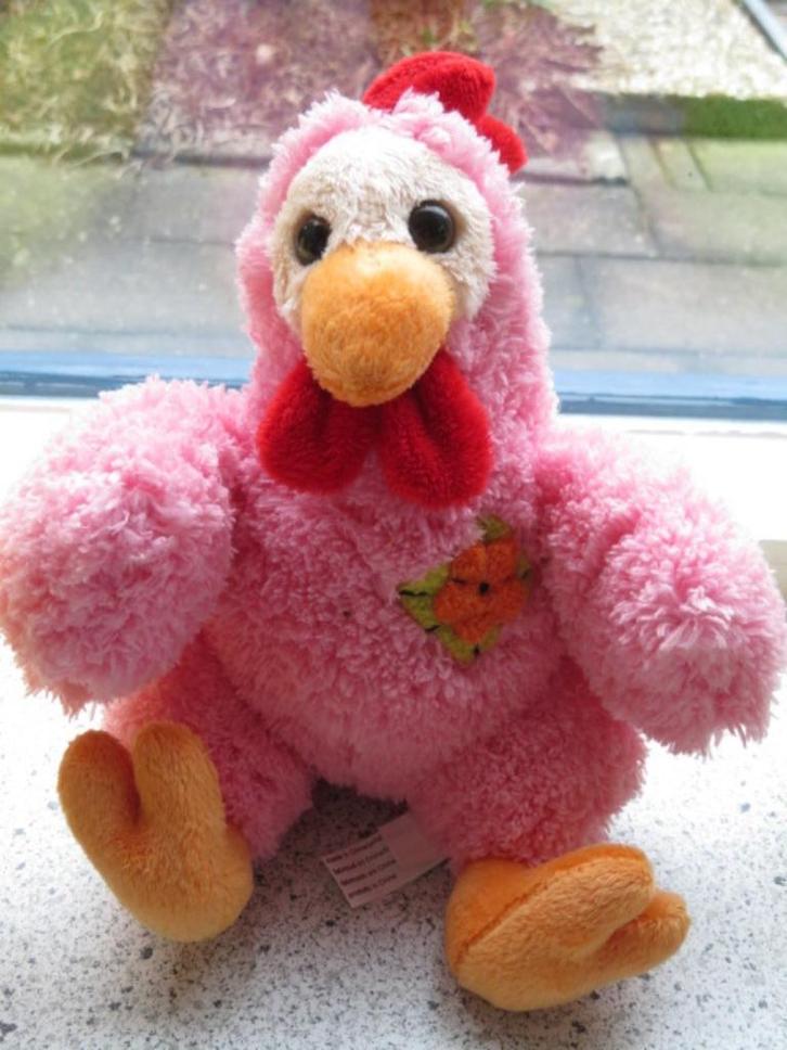 Kip kippetje of haan roze velours merk L.Dake Pasen?, Kinderen en Baby's, Speelgoed | Knuffels en Pluche, Zo goed als nieuw, Overige typen
