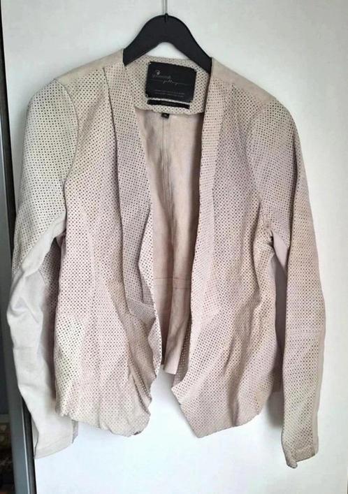 Goosecraft leren damesjas M • Echt leer & luchtig, Kleding | Dames, Jassen | Zomer, Zo goed als nieuw, Maat 38/40 (M), Beige, Ophalen of Verzenden