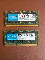 2x Crucial 8GB DDR3L 1600MHz SODIMM Laptop Geheugen, Computers en Software, RAM geheugen, Gebruikt, 8 GB, DDR3, Ophalen of Verzenden
