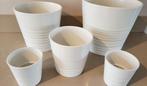 Diverse witte IKEA plantenpotten, Tuin en Terras, Bloempotten, Ophalen of Verzenden