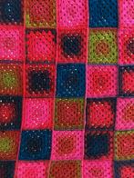 Granny woondeken gehaakt patchwork roze basiskleur 150/112, Gebruikt, Etten-Leur, DJT@dejuistetoon.eu, Ophalen of Verzenden