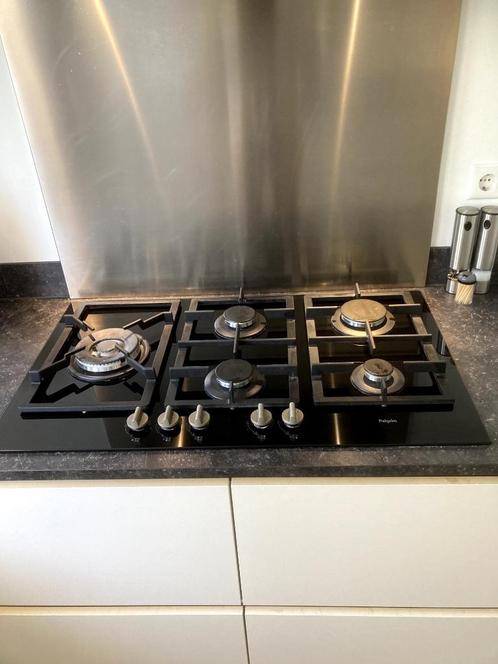 inbouw glas- gaskookplaat Pelgrim 5-pits incl. wokbrander, Witgoed en Apparatuur, Kookplaten, Gebruikt, Inbouw, Gas, 5 kookzones of meer