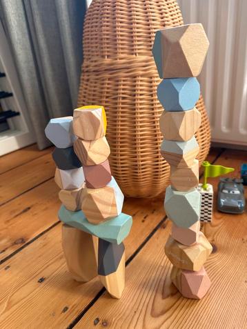 Janod houten stapelstenen 20 stuks– balans- en bouwspel beschikbaar voor biedingen