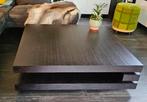 Grote zwartbruine Salontafel 120x120, Ophalen, Gebruikt, Vierkant, Modern