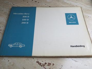Instructieboek Mercedes-Benz 200 D, 220 D, 240 D W115 1974 beschikbaar voor biedingen