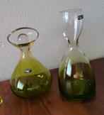 Leonardo Wijn -Water Karaf helderglas met groen glas nieuw, Antiek en Kunst, Antiek | Glas en Kristal, Ophalen of Verzenden
