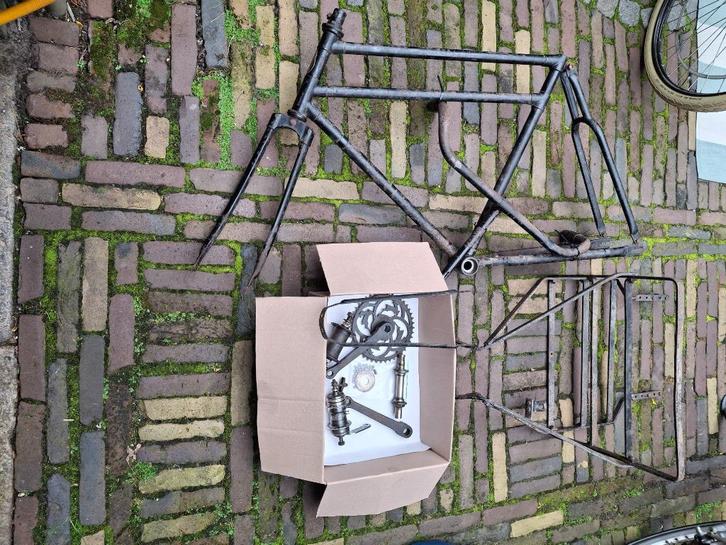 Gazelle transportfiets, Fietsen en Brommers, Fietsonderdelen, Gebruikt, Oldtimer, Frame, Ophalen
