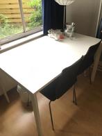 Witte tafel - Buro z.g.a.n. fijne maat, Huis en Inrichting, Tafels | Eettafels, Ophalen of Verzenden, Gebruikt, Rechthoekig, 50 tot 100 cm
