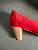 i547 Gabor maat 6,5=40 leren pumps schoenen hak rood leer, Gabor, Ophalen of Verzenden, Zo goed als nieuw, Rood