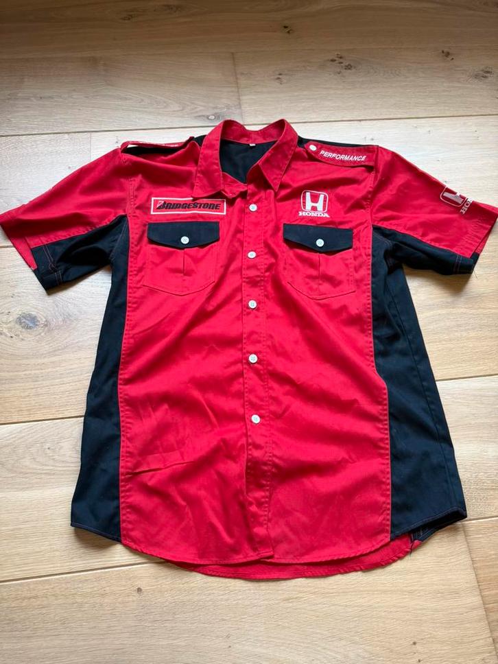 Overhemd Honda performance XL, Kleding | Heren, Overhemden, Zo goed als nieuw, Halswijdte 43/44 (XL), Rood, Ophalen of Verzenden
