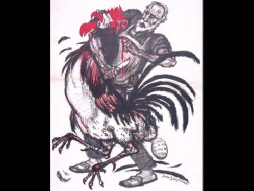 Spotprent over persvrijheid tijdens Eerste Wereldoorlog, Antiek en Kunst, Kunst | Litho's en Zeefdrukken, Verzenden