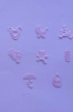 8454-5 -Set BABY Deco ROZE – 8 x Zijde BABY FIGUURTJE., Ophalen of Verzenden, Nieuw, Materiaal