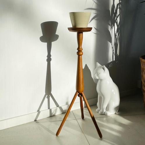 Deens vintage tripod STANDAARD plantenstandaard Mid Century, Huis en Inrichting, Woonaccessoires | Overige, Gebruikt, Ophalen of Verzenden