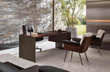 Minotti Linha Studio Desk 200cm Palisander cable passage beschikbaar voor biedingen