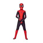 Spiderman Kostuum – Jumpsuit met Masker - Zwart - Maat 140