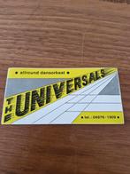 1375 Sticker The Universals Allround Dansorkest, Verzamelen, Ophalen of Verzenden, Zo goed als nieuw, Overige typen