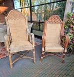 Mooie vintage stoelen in goede staat., Huis en Inrichting, Fauteuils, Ophalen, Gebruikt, Minder dan 75 cm, Riet of Rotan