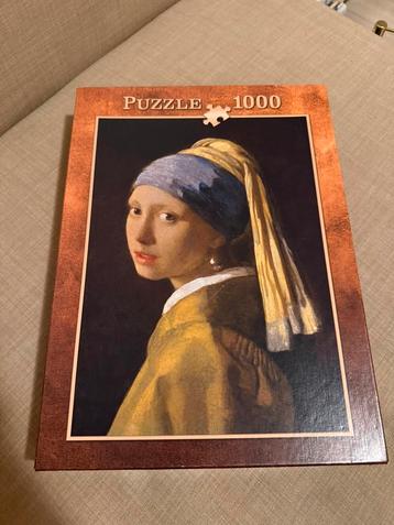 Puzzel 1000 stukjes meisje met de parel Johannes vermeer beschikbaar voor biedingen