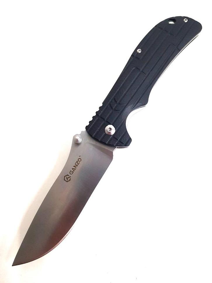 Ganzo G723 Camping Sport Outdoor Zakmes zwart, Caravans en Kamperen, Kampeergereedschap, Nieuw, Verzenden