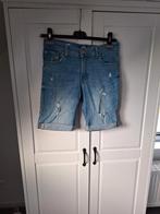 Korte spijkerbroek regular Jack & Jones knoopsgaten elastiek, Broek, Ophalen of Verzenden, Zo goed als nieuw, Jongen