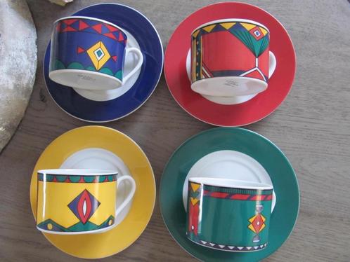 4 Kahla Change Kop en Schotels, Huis en Inrichting, Keuken | Servies, Zo goed als nieuw, Kop(pen) en/of Schotel(s), Overige stijlen