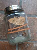 Brocante Nozon Hillen's Delft Humidor pot met metalen deksel, Ophalen of Verzenden, Zo goed als nieuw, Overige typen