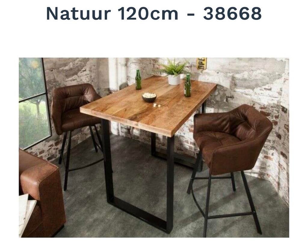 Design industriële bar/eettafel + optioneel 2 barstoelen, Huis en Inrichting, Tafels | Eettafels, Ophalen, 100 tot 150 cm, 50 tot 100 cm