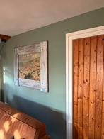 Antieke Schoolplaat Het Strand met Lijst, Antiek en Kunst, Ophalen