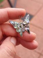 Vintage 1970 zilveren vlunder broche met abalone, Sieraden, Tassen en Uiterlijk, Broches, Ophalen of Verzenden, Zo goed als nieuw