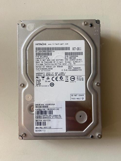 HGST Ultrastar (hitachi) 2tb HDD, Computers en Software, Harde schijven, Gebruikt, HDD, SATA, Ophalen of Verzenden