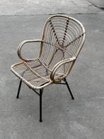 Vintage Rotan Stoel Dirk Van Sliedregt Rohe Noordwolde 1960, Huis en Inrichting, Fauteuils, Gebruikt, Riet of Rotan, Vintage, Ophalen