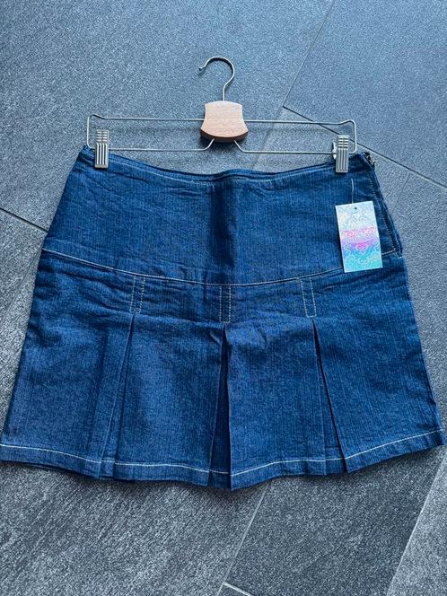 Vintage Y2K korte blauwe geplooide spijker rok, Kleding | Dames, Rokken, Nieuw, Maat 42/44 (L), Blauw, Boven de knie, Ophalen of Verzenden
