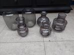 Vazen glas grijs, Overige kleuren, Ophalen of Verzenden, Minder dan 50 cm, Glas