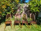 Ercol eettafelstoelen 4 stuks, Huis en Inrichting, Stoelen, Ophalen, Gebruikt, Bruin, Hout