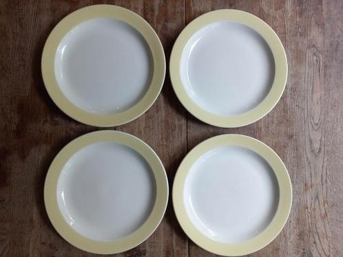Regout pastel geel 4x ontbijtbord, Antiek en Kunst, Antiek | Servies los, Ophalen of Verzenden