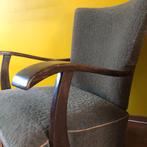 Fauteuil, Midcentury, Jaren 50 , 60 zitstoel, teak, retro, Gebruikt, Stof, Ophalen of Verzenden