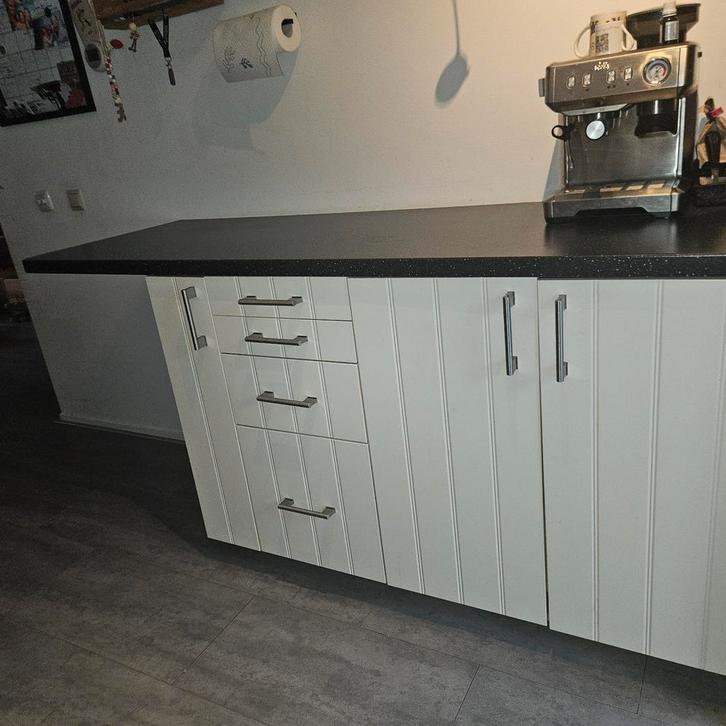 Keukenblok met werkblad – 7 lades + apothekerskast, Huis en Inrichting, Keuken | Keukenelementen, Gebruikt, Minder dan 100 cm