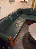 Groene vintage hoekbank, Huis en Inrichting, Banken | Bankstellen, Ophalen of Verzenden, Gebruikt, Vierpersoons of meer